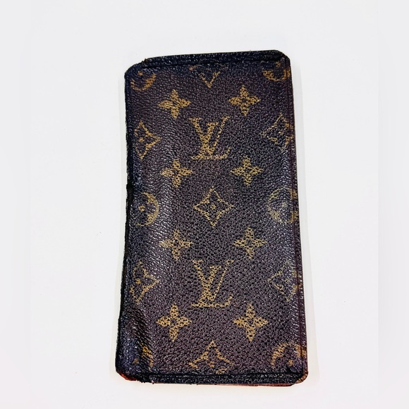 Louis Vuitton Handbags - Vintage LV Louis Vuitton Brown & Gold Monogram Checkbook Card Wallet Case